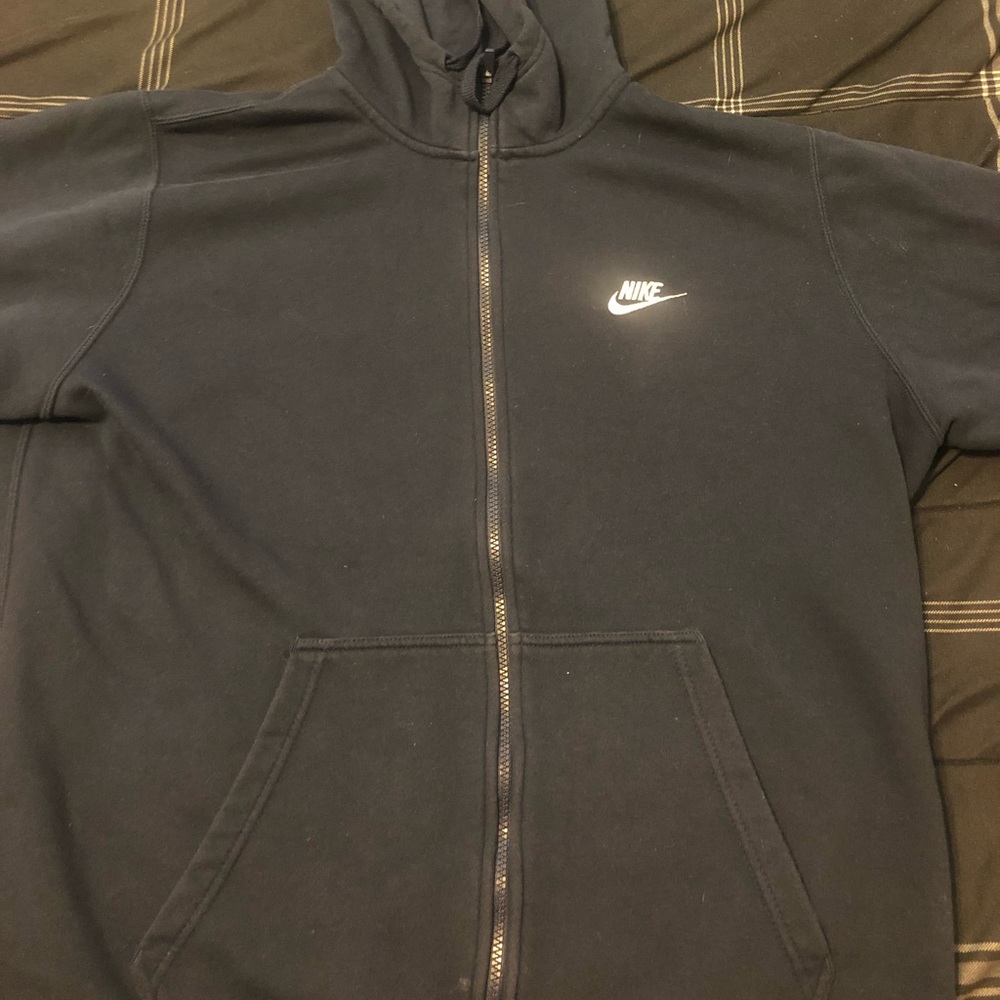 Nike fleece hoodie navy blue